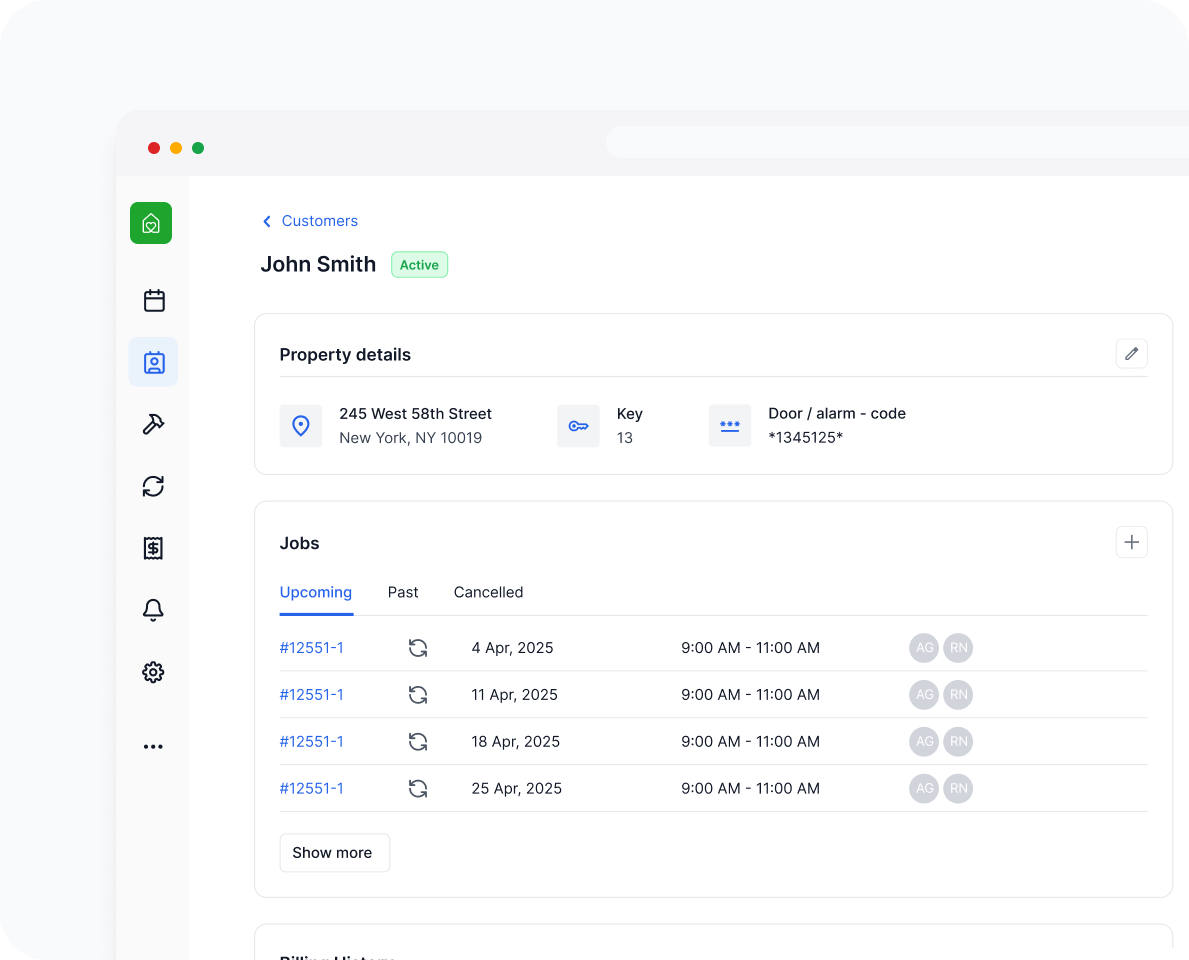 Kabox CRM detailed view
