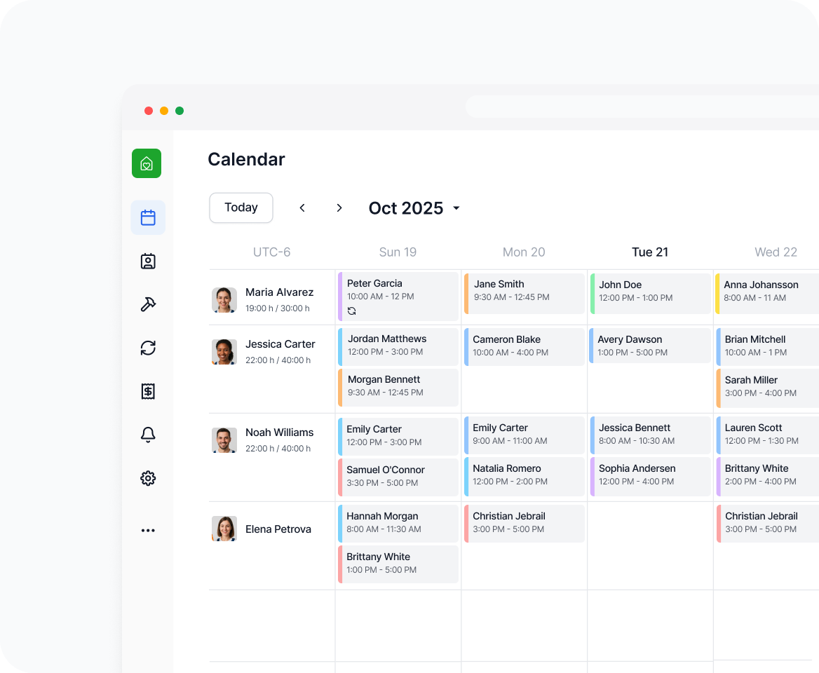 Kabox scheduling page