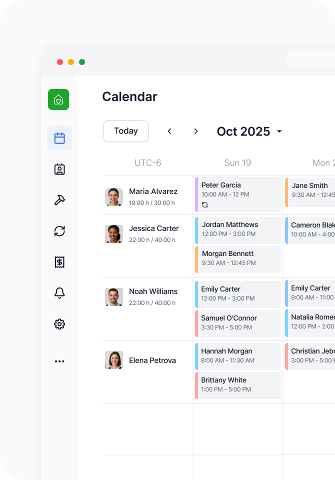 Kabox scheduling page